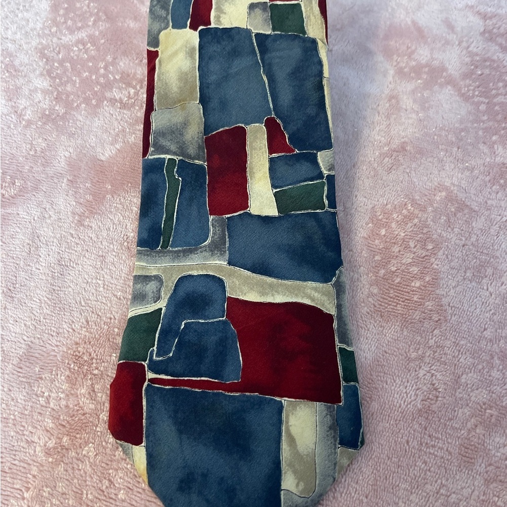 Van Heusen Multicolor Patchwork Tie - image 1